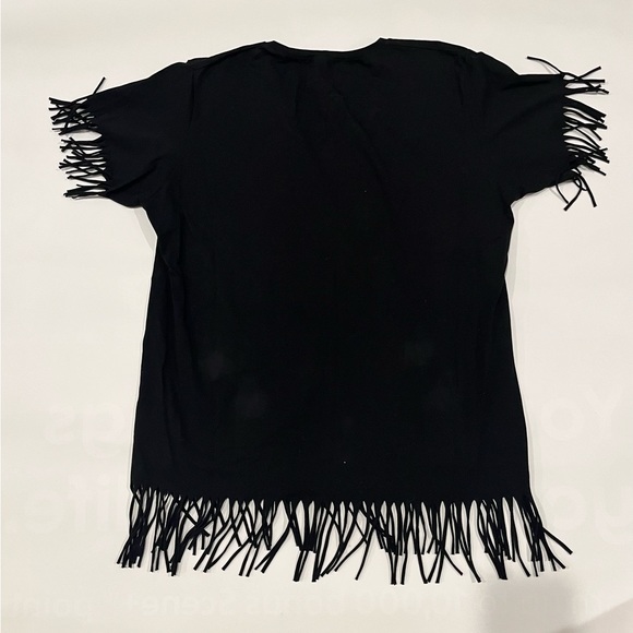 Phillip Plein Couture ltd edition black fringe t-shirt shirt medium large - Picture 4 of 4